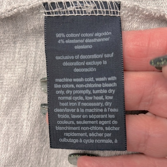 Tommy Hilfiger woman’s gray military band cotton jacket brass style buttons szL - Picture 9 of 15